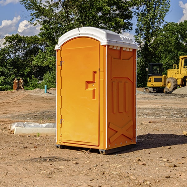 how often are the porta potties cleaned and serviced during a rental period in Burley